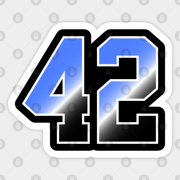 Number 42 Number 42 Sticker TeePublic number-42-number-42-sticker-teepublic